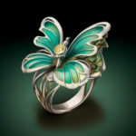 Stone-Studded Butterfly Ring