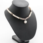 Traditional Stone Pearl Choker Necklace Jewellery Set