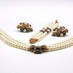 YouBella Jewellery Sets for Women Pearl Studded Choker Necklace Jewellery set with Earrings For Girls/Women